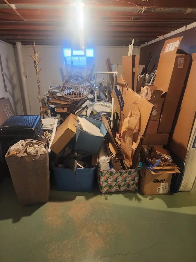 Roll-off dumpster container at job site for 8 Yard Dumpster Rental in Mattawa